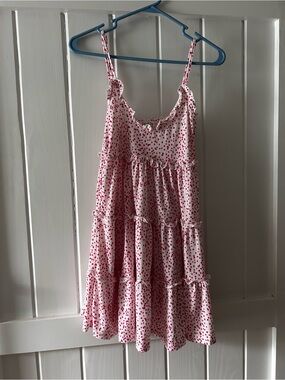 Pink Polka Dot Tiered Sundress - Cute Summer Dress